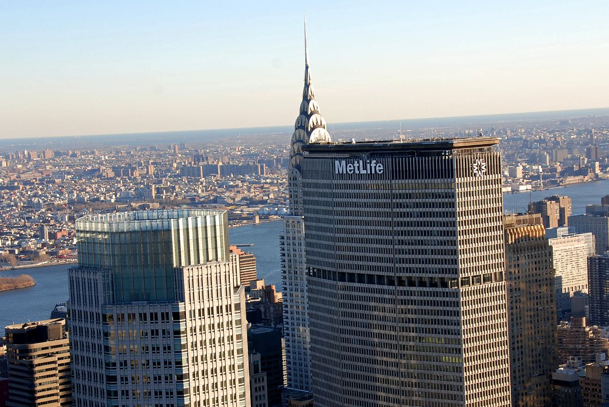 New York City Top Of The Rock 09C Southeast Chrysler Building And MetLife Close Up